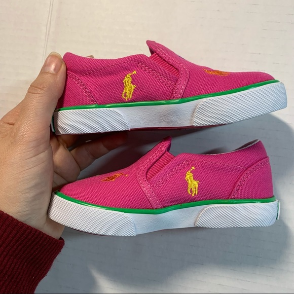 POLO Ralph Lauren fuchsia toddler shoes NIB - Picture 9 of 11